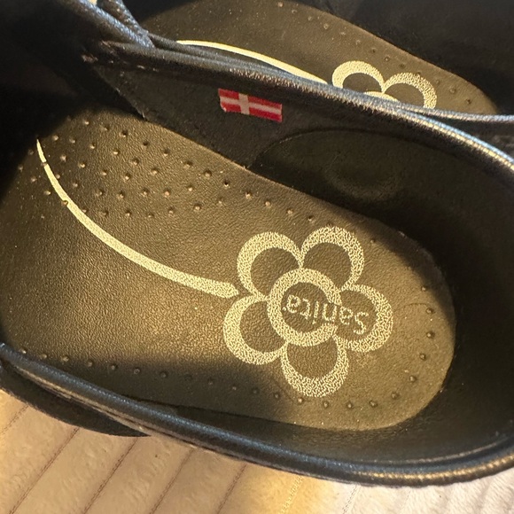 Sanita Black and White Floral Clogs - Picture 10 of 16